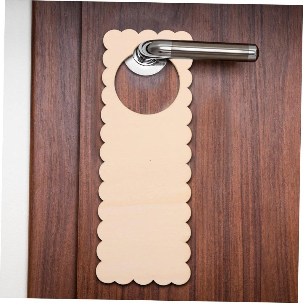 DIY Unfinished Wooden Door Handle Sign for Home, Hotel, or Office Decor