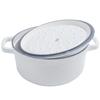 Cocotte pot en fonte rond 22cm Gourmet Tools blanc