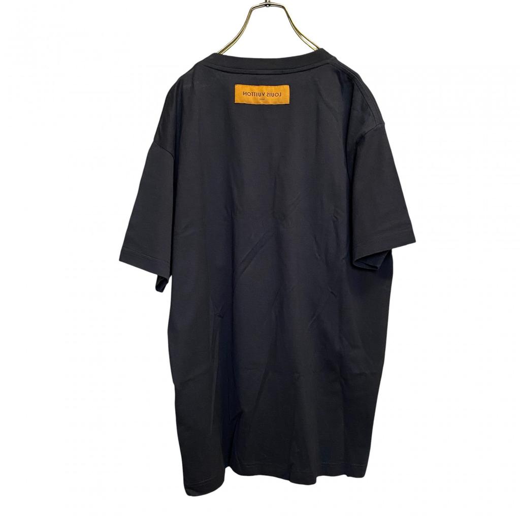 Used LOUIS VUITTONShort sleeve T-shirt black/white cotton mens