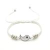 2 PC Jewelry Set Couple Black White Tai Chi Bracelet Rope Adjustable Chain Set Simple Style Daily Wear Jewelry