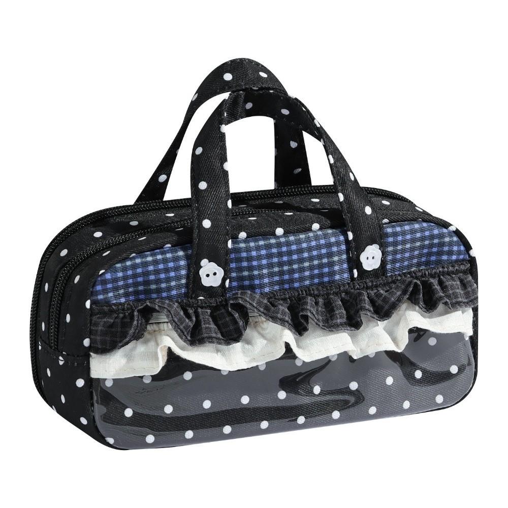 Multi-Layer Pencil Case Ruffle Lace Trim Pencil Pouch Large Capacity Stationery Organizer  Students
