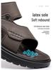 2025 Men's Dual-Use Driving Sandals: Soft Sole, Latex Pad, Plus Size Beach Slippers