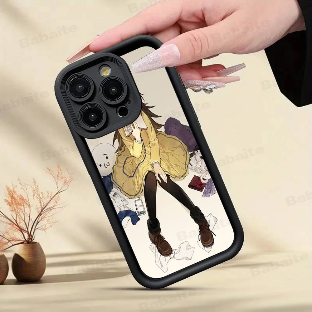 Watamote K-Kuroki T-Tomoko For IPhone 17 Pro Max 13 16 15 11 12 14 Plus Shockproof Soft Phone Cover