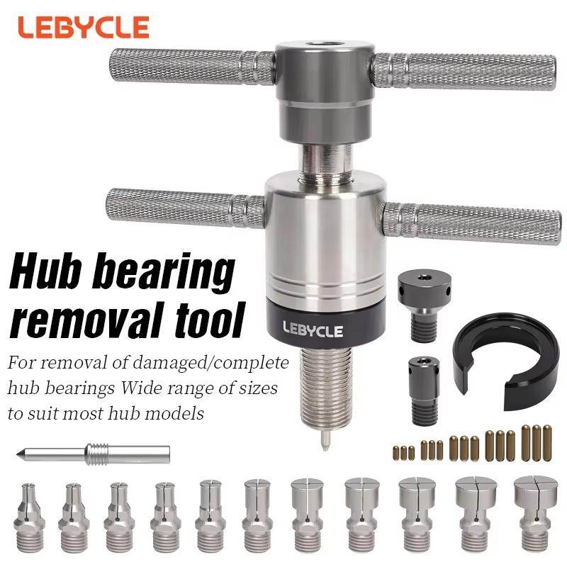 LEBYCLE Bike Hub Bearing Removal Tool Kit, Lightweight Hub Base Extractor for Mountain/Road Bicycle Repair, Professional Tools Hub Removal Tool