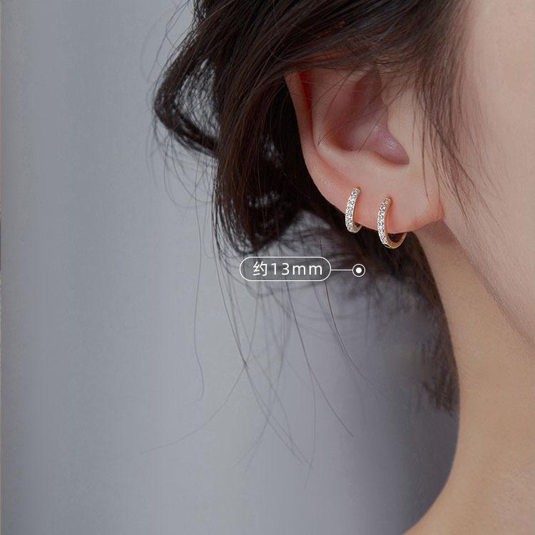 Senior Sense Earrings Ear Buckle Temperament Tide Women's Models Sweet Circle Earrings Trendy Gift Elegant Lady's Accessories Classic Casual Jewelry