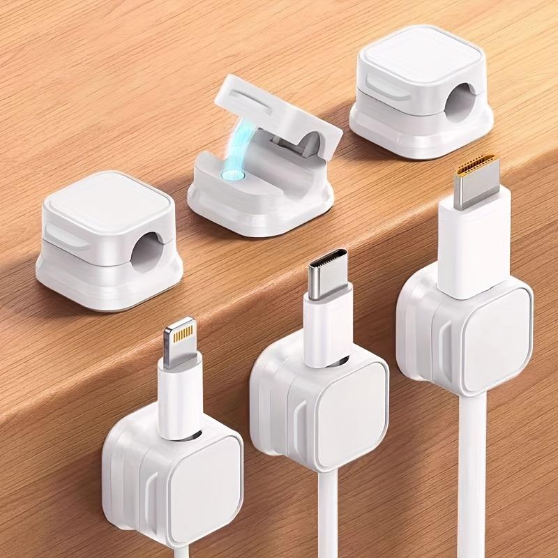 3/6pcs Magnetic Cable Organizer Holder Desktop Hidden Cord Clips Reusable Wire Storage Gadgets for Home Office Cables Management