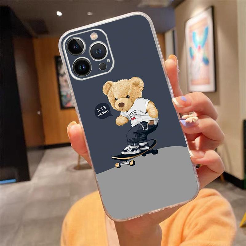 Phone Case For iphone 17 Pro Max Air 16 15 14 13 Pro Max 15 16 Pro 15Plus Bear