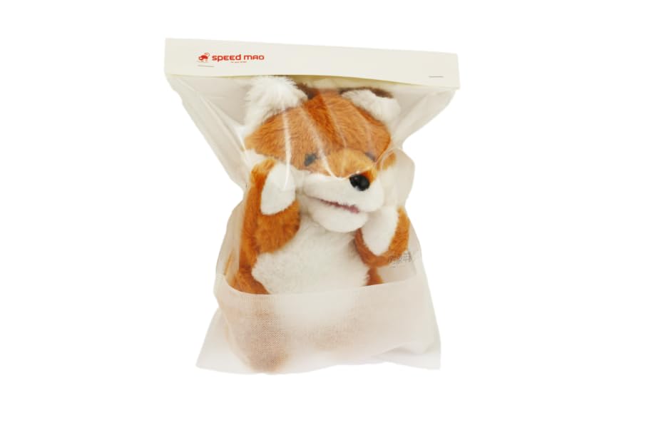 Speed mao Vulpe pufoasă drăguță animal de pluș marionetă de mână