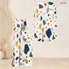 Women Plus Size Round Neck Three Quarter Sleeve Printed Flared Top Flared Pants Two Piece Set