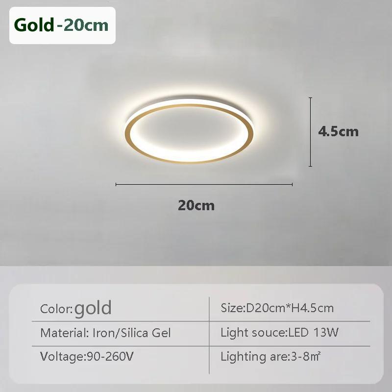 Modern LED Ceiling Light Home Decor 20/30/40/50/60CM Dimmable Round Lamp Bedroom Living Room Black White Fixture Lighting Lustre