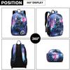 Kosiil 15.6 Inch Glow in The Dark Waterproof Backpack, Multicolor Laptop School Bag for Students, Lightweight Anti-Spill Bookbag