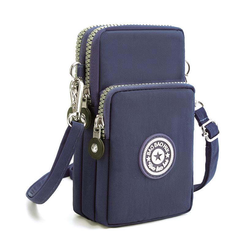 Korean Style Crossbody Phone Bag – Women's Fabric Pouch, Neck Hanging Sports Armband, Vertical Wrist Coin Purse