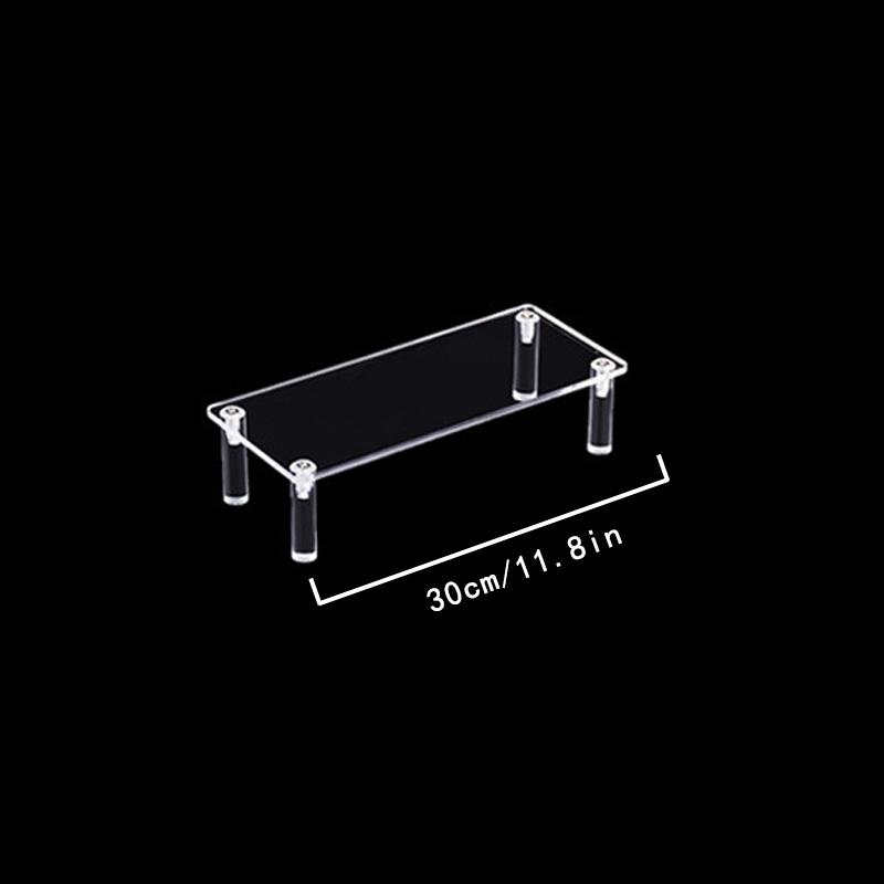 1-3 Tier Acrylic Display Stand Durable Display Rack For Cupcake Perfume Doll Transparent Trapezoidal Blind Box Storage Shelf