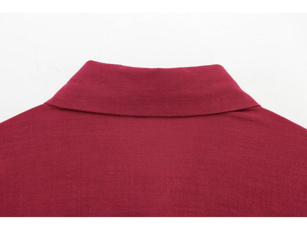 Spring 2025 Women's European and American Style Linen Loose Shirt - Fashionable and Versatile