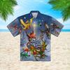 Corgi Hawaiian Shirt Men Women Summer Beach Short Sleeve