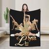 Alysa Liu American Figure Skater Blanket Flannel Throw Blanket For Sofa Home Soft Cozy Custom Quality Bedspread Present