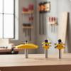 3 Pieces Woodworking Router Bits Yellow-Coated Cabinet Door