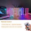 Rechargeable LED RGB Rose Diamond Crystal Table Lamp Night Light Remote Control