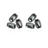 Luxury Charm Y2K Geometric Symmetrical Triangular Grey Glass Imitation Gemstone Stud Earrings for Women Fashion Designer Jewelry