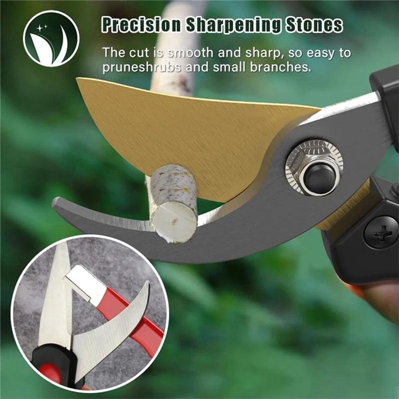 A84E-Portable Quick Sharpener, Hand Held Knife Garden Tool Sharpener Stone, Lawn Blade Sharpener (6Pcs)