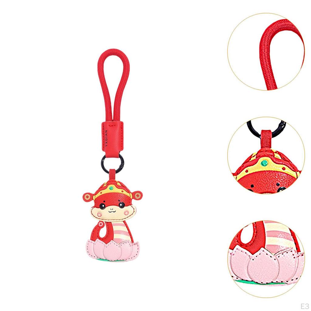 Chinese Year Snake Keychain Cute Hanging Ornament for Purse Decoration