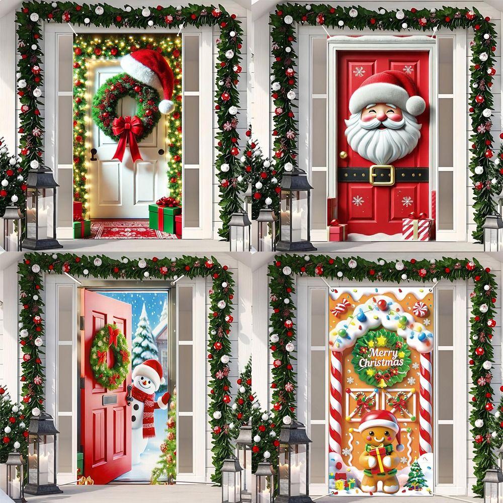 Door Hanging Christmas Door Banner Atmosphere Arrangement Window Sign Banners Door Frame