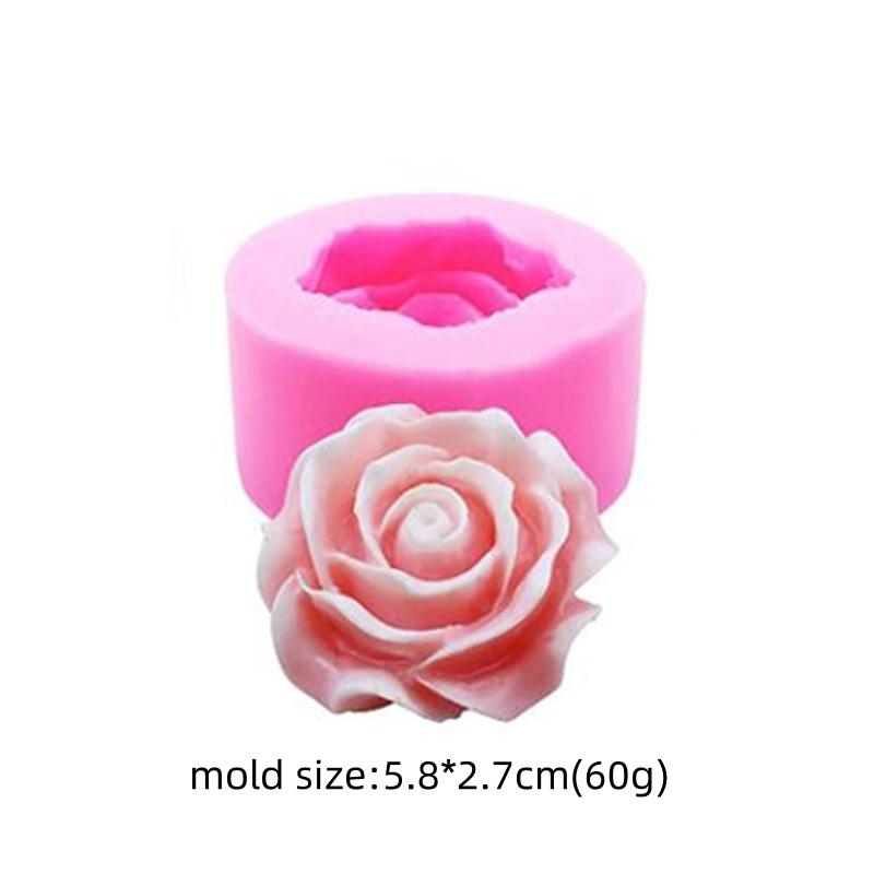 6 Stück 3D Rosenformen Handgemachte Silikon Kerzenpaste Kuchen Dekorationswerkzeug Küchenbedarf Praktische und langlebige Backform