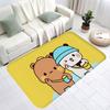 Bear Cartoon Kawaii D-Dudu B-Bubu Door Mat Washable Non-Slip Living Room Sofa Chairs Area Mat Kitchen Doormat Area Rug