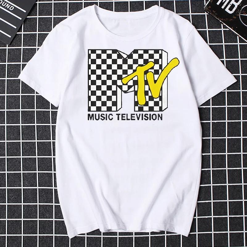 Pánské oblečení Retro tričko Vintage Rock Hip Hop Televizní tričko Léto Unisex Ležérní tričko Mtv Hudební televize Grafická trička Trička