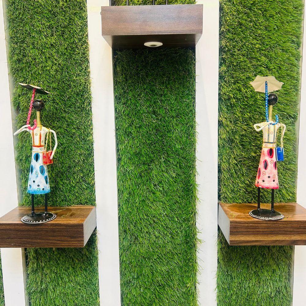 Set of 2 Metal Musician Standing Lady Decorative Showpiece Table Decor Home Decor Musician Tabletop Showpiece Gift Item Multicolour