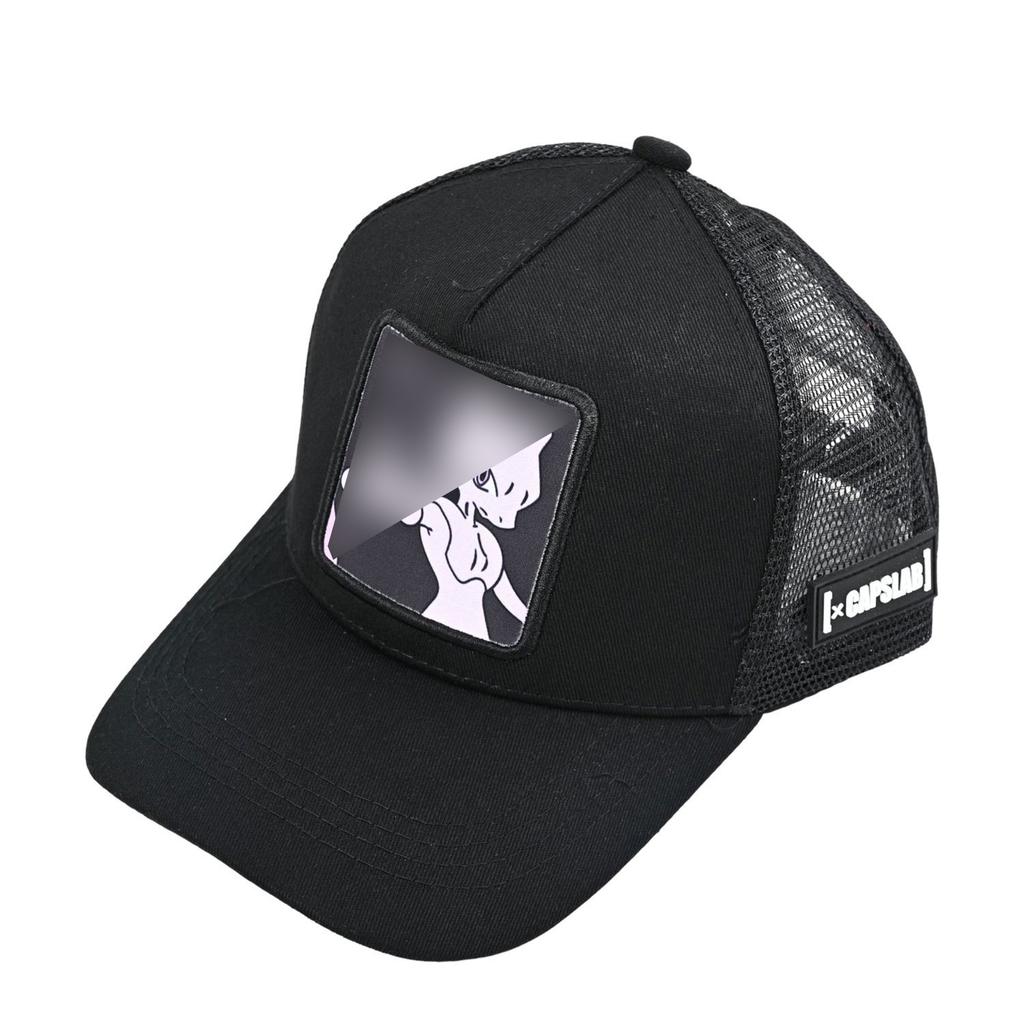 Personalized cartoon cartoon hat, trendy and cool mesh hat, embroidered baseball cap, sun protection breathable peaked cap source manufacturer