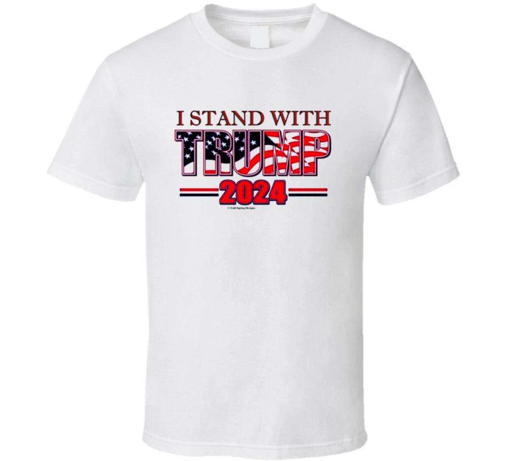 I Stand With Trump 2024 Political Maga Republican Gift T Shirt M