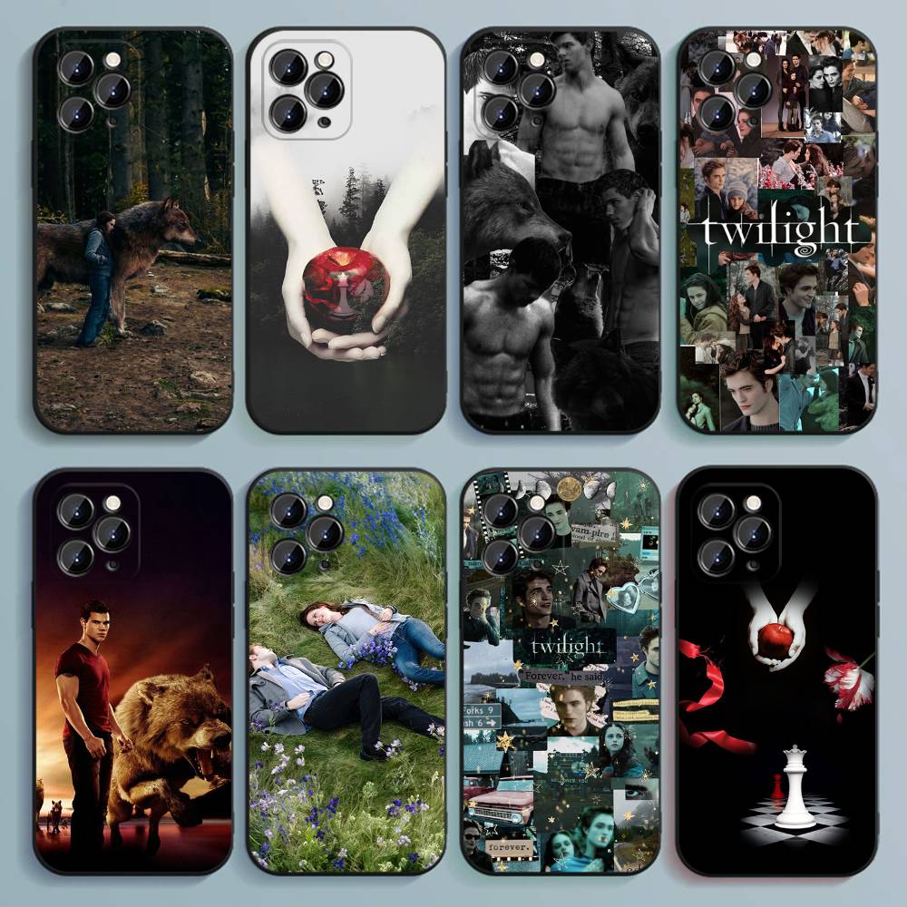 Edward Jacob T-Twilight Phone Case For iPhone 17,16,15,14,13,12,Pro,Max,Plus,E,SE4,Air,Mini Black Soft Cover