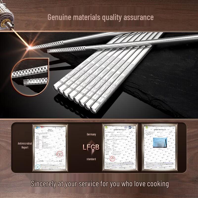 SSGP 316L Stainless Steel Chopsticks (10 Pairs)