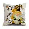 New Spring and Summer Sunflower Bee Pillowcase Modern Simple Living Room Sofa Cushion Cover Bedroom Pillow