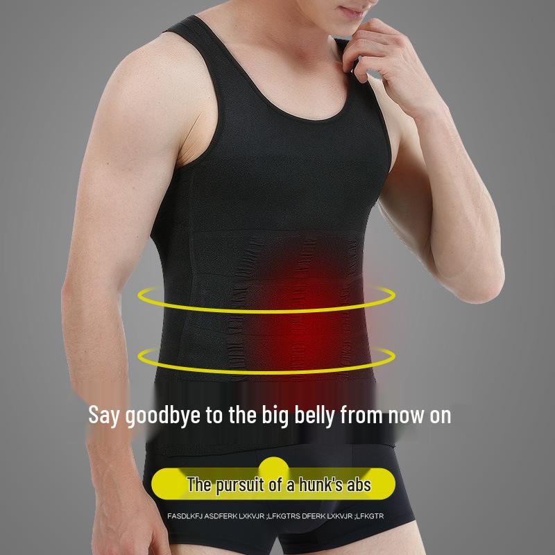 Men's Breathable Slimming Tummy Control Chest Binder Vest