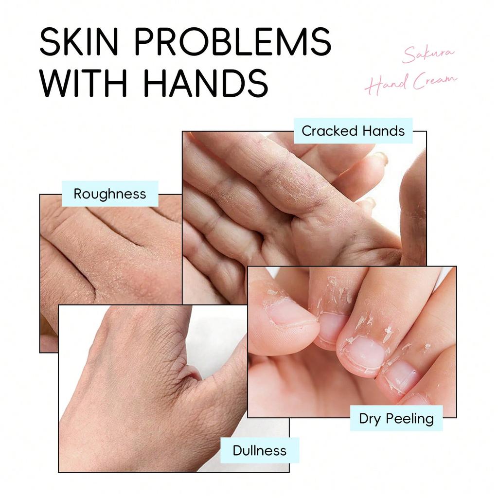 1pc Sakura Hand Cream, Moisturizing And Nourishing, Caring For Hands, Smooth And Non-Sticky Texture