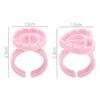 Heart 100Pcs/Bag Disposable Eyelash Extension Glue Holder Blooming Cup Tattoo Lash Glue Ring Plastic Colorful Eyelash