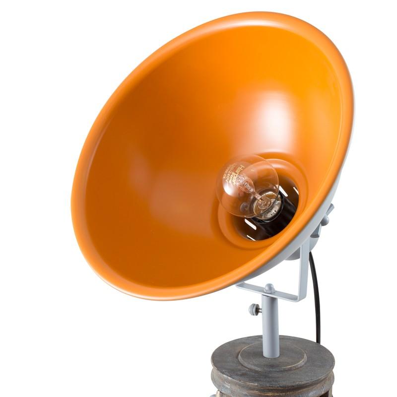 Gasoline - Lampadaire Trépied Factory_trep_proje - Bois & Métal - Tête Pivotante 360° - Design Industriel