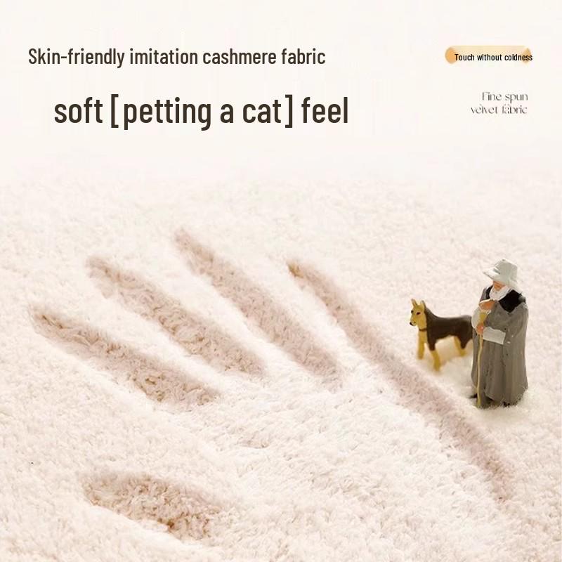 Cartoon Imitation Cashmere Carpet: Stain-Resistant, Cold-Insulating Rug for Bedroom, Living Room, Sofa, or Coffee Table