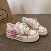 Two Wear Thick-soled Heel Can Step On Rough-edged Flowing Sail Cloth Shoes, Spring and Autumn Student Canvas Shoes, Women