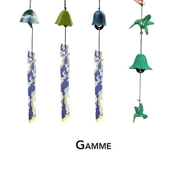 Jouet du vent en fonte - Mont fuji noir