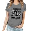Women's Casual Printed T-Shirt Round Neck Pullover Short Sleeve Top