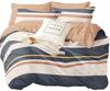 3-piece Bedding Set 160x200 + Pillowcases, Cotton Satin Leaves