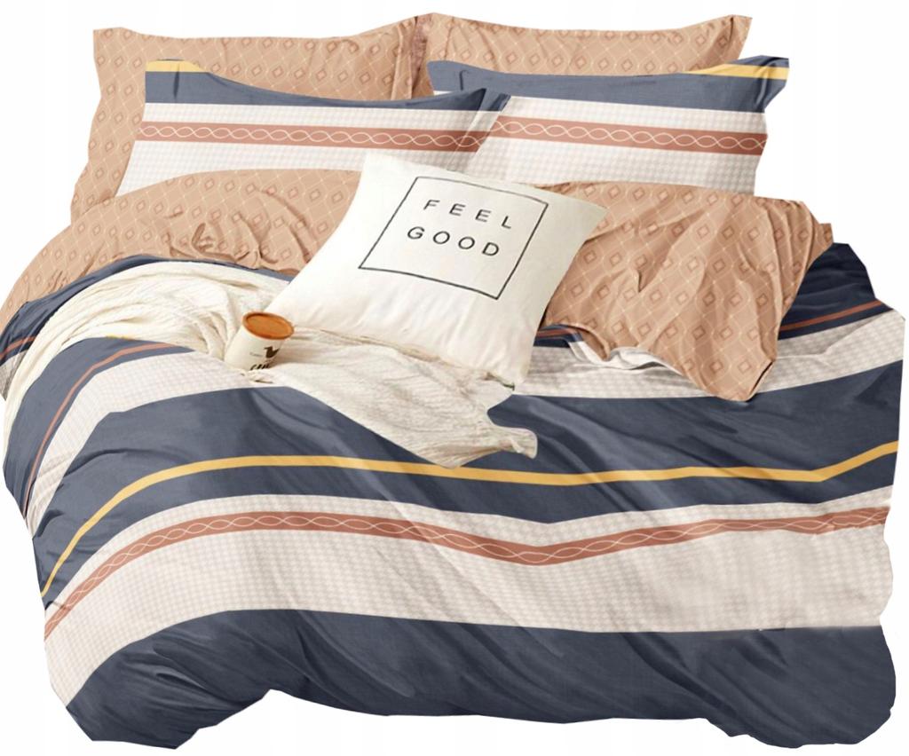 3-piece Bedding Set 160x200 + Pillowcases, Cotton Satin Leaves