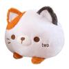 Cuscino Peluche Gatto Cicciotto Carino - Cuscino a Forma di Raviolo Tricolore e Ornamento da Comodino, Regalo di Compleanno Perfetto