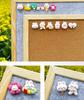 12pcs Creative Push Pin Cartoon Cute Rabbit Paradise Soft Wooden Board Felt Photo Wall Message Board
