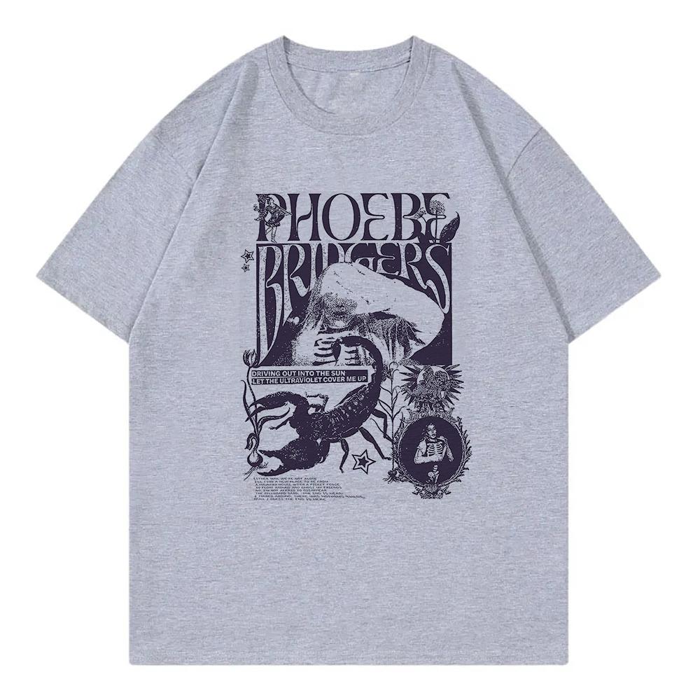 Phoebe Bridgers na turné Tričko Módní Dámské Oblečení Harajuku Tričko Unisex Vysoce Kvalitní Bavlněná Trička Grafická