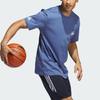 T Shirts Men's Dark Blue Crew Neck Moderate Straight Fit IM4633