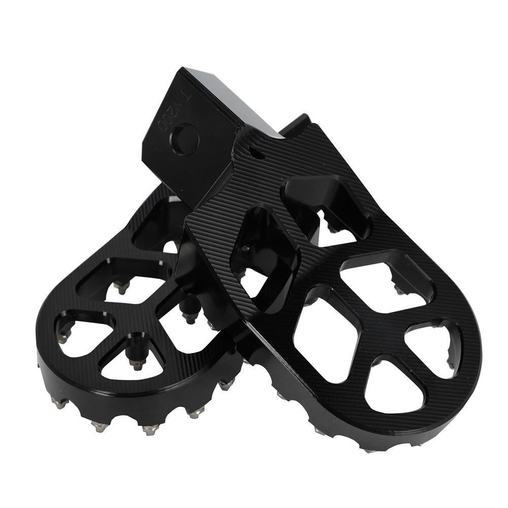 Motorcycle Footpegs Rest Pedal Black For Yamaha TW 200 TW200 1987-2023